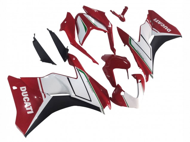 Beste Ducati Supersport 939/939S Motorrad Verkleidung 2017-2022 - Weiss Rot Schwarz Grun