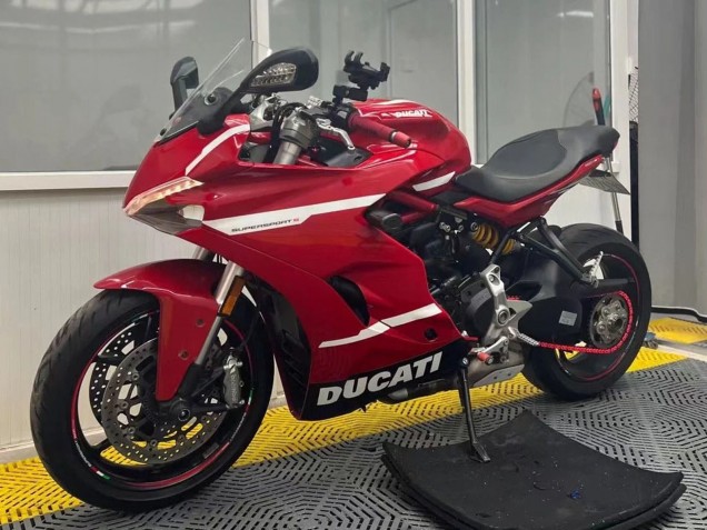 Beste Ducati Supersport 939/939S Motorrad Verkleidung 2017-2022 - Rot Weiss Schwarz