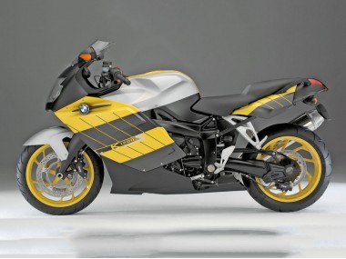Beste BMW K1200S Motorrad Verkleidung 2005-2010 - Gelb Silber Matt Schwarz
