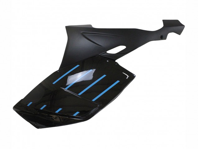 Beste BMW K1200S Motorrad Verkleidung 2005-2010 - Glanzendes Schwarz Matt Schwarz Blau Linie