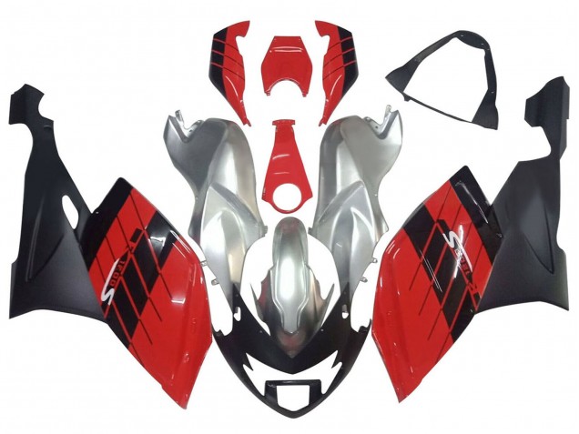 Beste BMW K1200S Motorrad Verkleidung 2005-2010 - Silber Rot Schwarz