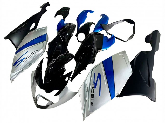 Beste BMW K1200S Motorrad Verkleidung 2005-2010 - Silber Blau Schwarz