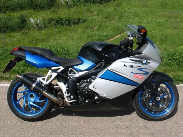 Beste BMW K1200S Motorrad Verkleidung 2005-2010 - Silber Blau Schwarz
