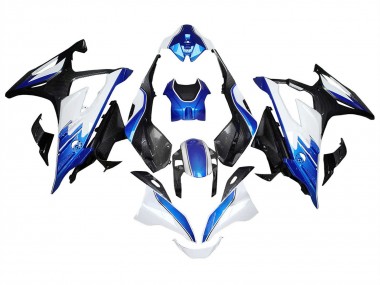 Beste BMW S1000RR Motorrad Verkleidung 2023-2024 - Weiss Blau Schwarz Carbonfaser