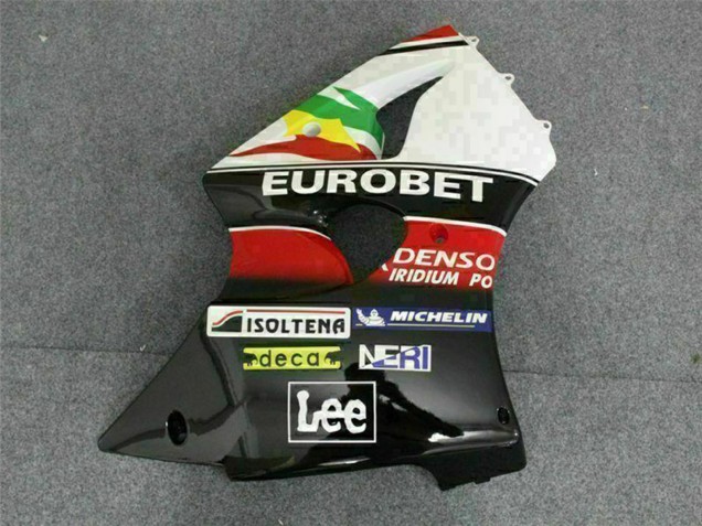 Beste Kawasaki ZX6R Motorrad Verkleidung 2000-2002 - Weiss Rot Gelb Grun Glanzendes Schwarz Stern EuroBet