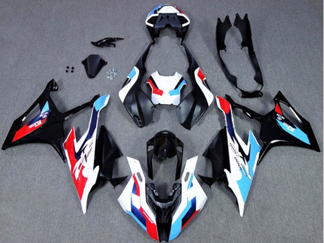 Beste BMW S1000RR Motorrad Verkleidung 2019-2022 - Schwarz Weiss Blau