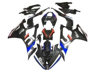 Beste BMW S1000RR Motorrad Verkleidung 2019-2022 - Schwarz Weiss Blau Kohlefaser