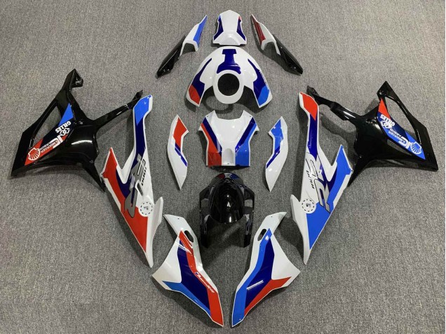 Beste BMW S1000RR Motorrad Verkleidung 2019-2022 - Weiss Blau Rot