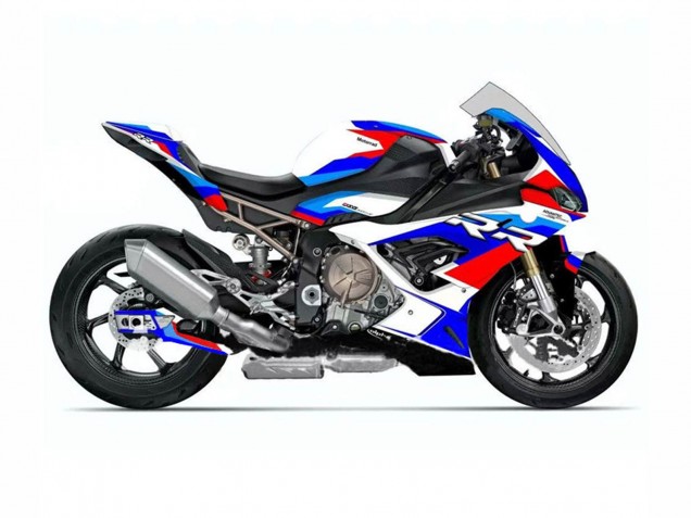 Beste BMW S1000RR Motorrad Verkleidung 2019-2022 - Weiss Schwarz Blau Rot