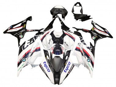 Beste BMW S1000RR Motorrad Verkleidung 2019-2022 - Weiss Schwarz Rosa Oxford