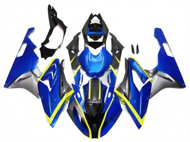 Beste BMW S1000RR Motorrad Verkleidung 2017-2018 - Silber Blau Gelb
