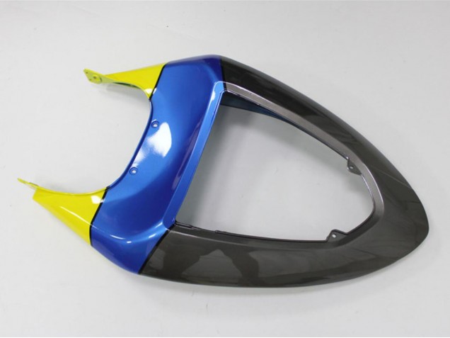 Beste Kawasaki ZX6R Motorrad Verkleidung 2005-2006 - Blau Gelb Schwarz Hai
