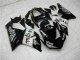 Beste Kawasaki ZX6R Motorrad Verkleidung 2005-2006 - Glanzendes Schwarz Weiss West