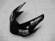 Beste Kawasaki ZX6R Motorrad Verkleidung 2005-2006 - Glanzendes Schwarz Weiss West