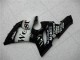 Beste Kawasaki ZX6R Motorrad Verkleidung 2005-2006 - Glanzendes Schwarz Weiss West