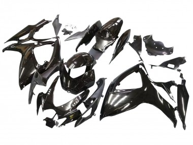 Beste Suzuki GSXR 600 / GSXR 750 Motorrad Verkleidung 2006-2007 - Glanzendes Schwarz
