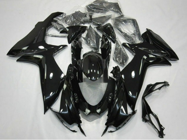 Beste Suzuki GSXR 600 / GSXR 750 Motorrad Verkleidung 2011-2024 - Glanzendes Schwarz