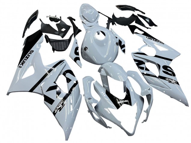 Beste Suzuki GSXR 1000 Motorrad Verkleidung 2005-2006 - Weiss Schwarz