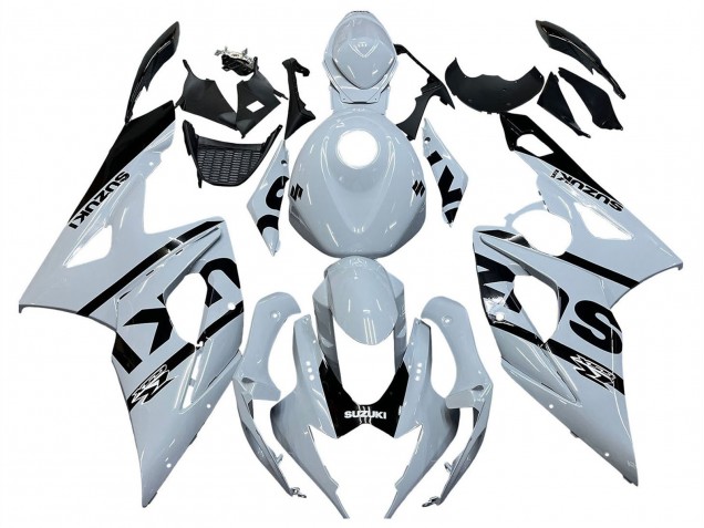 Beste Suzuki GSXR 1000 Motorrad Verkleidung 2005-2006 - Weiss Schwarz