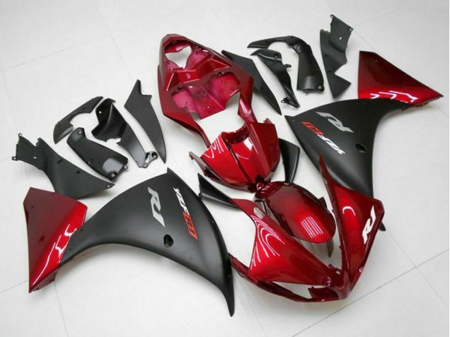 Beste Yamaha YZF 1000 R1 Motorrad Verkleidung 2009-2011 - Rot Matt Schwarz