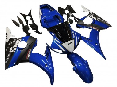 Beste Yamaha YZF R6S Motorrad Verkleidung 2006-2009 - Blau Weiss Glanzendes Schwarz Yamalube