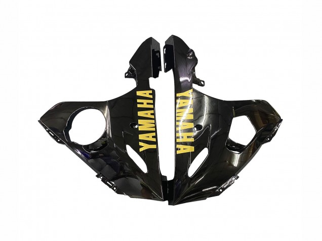 Beste Yamaha YZF R6S Motorrad Verkleidung 2006-2009 - Glanzendes Schwarz Gold Aufkleber