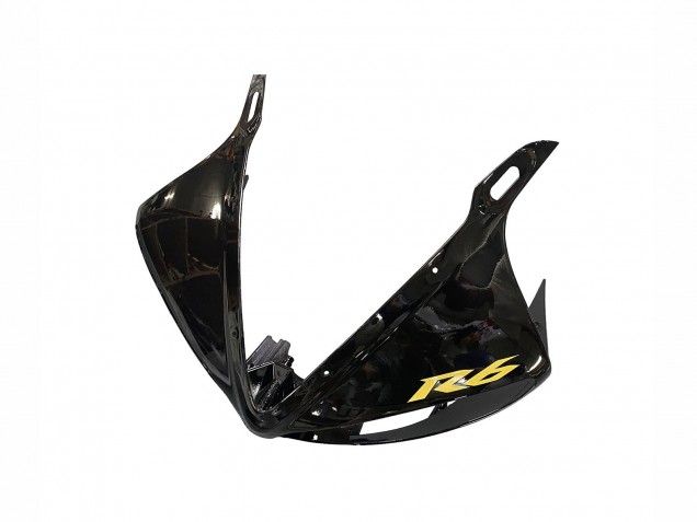 Beste Yamaha YZF R6S Motorrad Verkleidung 2006-2009 - Glanzendes Schwarz Gold Aufkleber