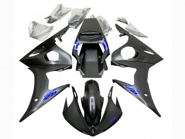 Beste Yamaha YZF R6 Motorrad Verkleidung 2003-2004 - Matt Schwarz Blau