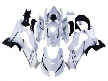 Beste Kawasaki ZX10R Motorrad Verkleidung 2021-2025 - Weiss Schwarz