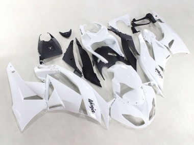 Beste Kawasaki ZX6R Motorrad Verkleidung 2009-2012 - Weiss Schwarz Ninja