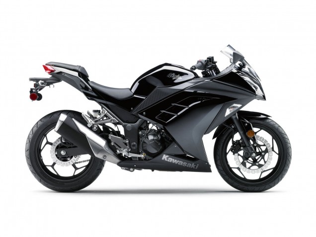 Beste Kawasaki EX300 Motorrad Verkleidung 2013-2017 - Glanzendes Schwarz Matt Schwarz
