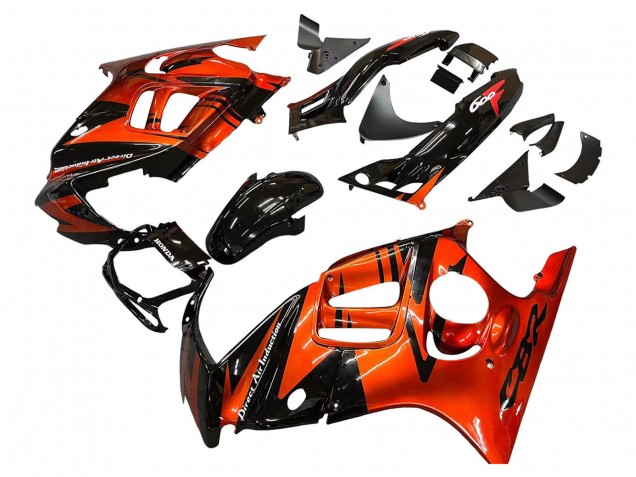 Beste Honda CBR600 F3 Motorrad Verkleidung 1995-1996 - Orange Glanzendes Schwarz