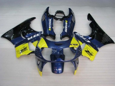 Beste Honda CBR900RR 893 Motorrad Verkleidung 1994-1995 - Blau Gelb Glanzendes Schwarz
