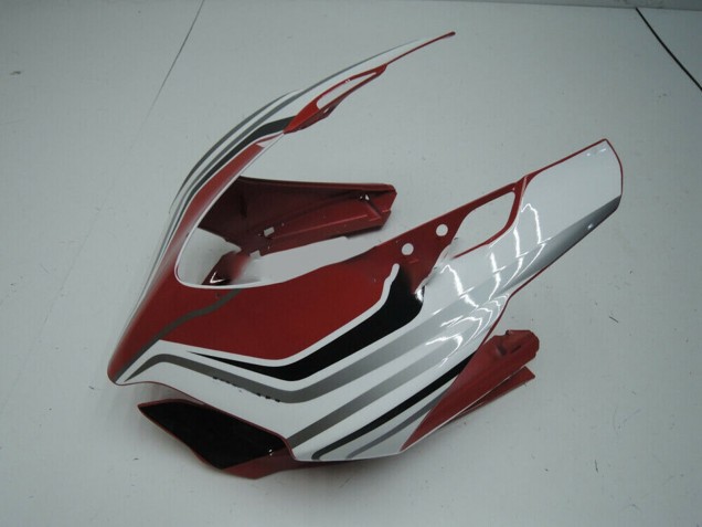 Beste Ducati Panigale 899 Motorrad Verkleidung 2011-2014 - Weiss Rot Glanzendes Schwarz