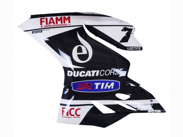 Beste Ducati Panigale 899/1199 Motorrad Verkleidung 2011-2014 - Weiss Schwarz Blau Fiamm Ficc 7