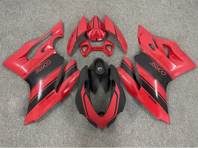 Beste Ducati 999 Motorrad Verkleidung 2003-2004 - Rot Glanzendes Schwarz Corse