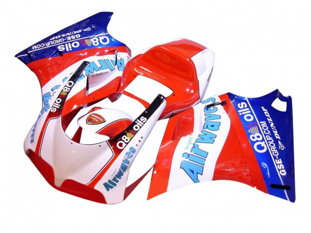 Beste Ducati 748/916/996/998 Motorrad Verkleidung 1993-2005 - Weiss Rot Blau Air Waves
