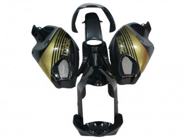 Beste Ducati Monster 696 796 1100 1100S Motorrad Verkleidung 2008-2012 - Glanzendes Schwarz Gold