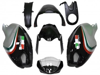 Beste Ducati Monster 696 796 1100 1100S Motorrad Verkleidung 2008-2012 - Glanzendes Schwarz Silber Rot Grun