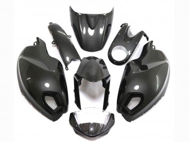Beste Ducati Monster 696 796 1100 1100S Motorrad Verkleidung 2008-2012 - Schwarzer Carbonfaser Stil