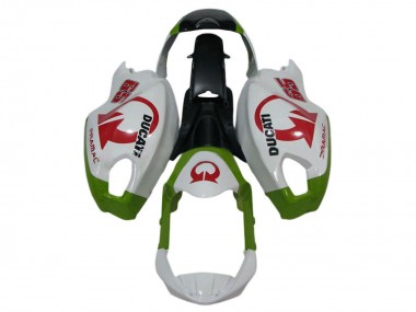 Beste Ducati Monster 696 796 1100 1100S Motorrad Verkleidung 2008-2012 - Weiss Grun Rot Pramac