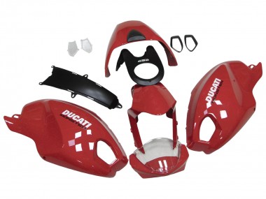 Beste Ducati Monster 696 796 1100 1100S Motorrad Verkleidung 2008-2012 - Rot Weiss