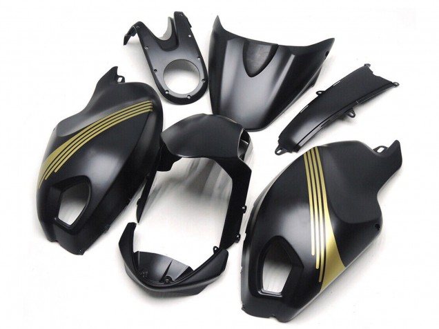 Beste Ducati Monster 696 796 1100 1100S Motorrad Verkleidung 2008-2012 - Matt Schwarz Gold