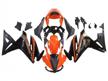 Beste Honda CBR500R Motorrad Verkleidung 2016-2018 - Orange Glanzendes Schwarz Matt Schwarz