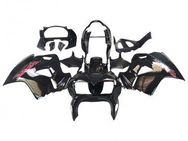 Beste Honda VFR 800 Motorrad Verkleidung 1998-2001 - Glanzendes Schwarz Rot Aufkleber