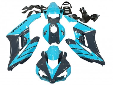 Beste Honda CBR1000RR Motorrad Verkleidung 2004-2005 - Hellblau Glanzendes Schwarz