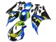 Beste Honda CBR1000RR Motorrad Verkleidung 2006-2007 - Blau Fluoreszierendes Grun Glanzendes Schwarz Hai 46