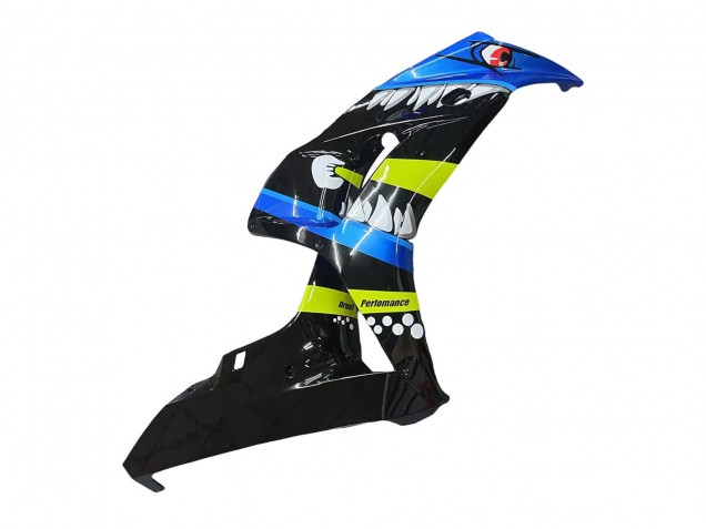Beste Honda CBR1000RR Motorrad Verkleidung 2006-2007 - Blau Fluoreszierendes Grun Glanzendes Schwarz Hai 46