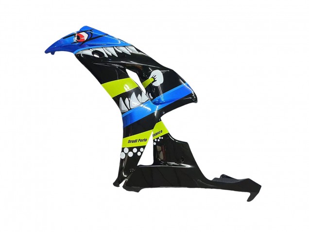 Beste Honda CBR1000RR Motorrad Verkleidung 2006-2007 - Blau Fluoreszierendes Grun Glanzendes Schwarz Hai 46