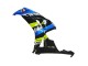 Beste Honda CBR1000RR Motorrad Verkleidung 2006-2007 - Blau Fluoreszierendes Grun Glanzendes Schwarz Hai 46